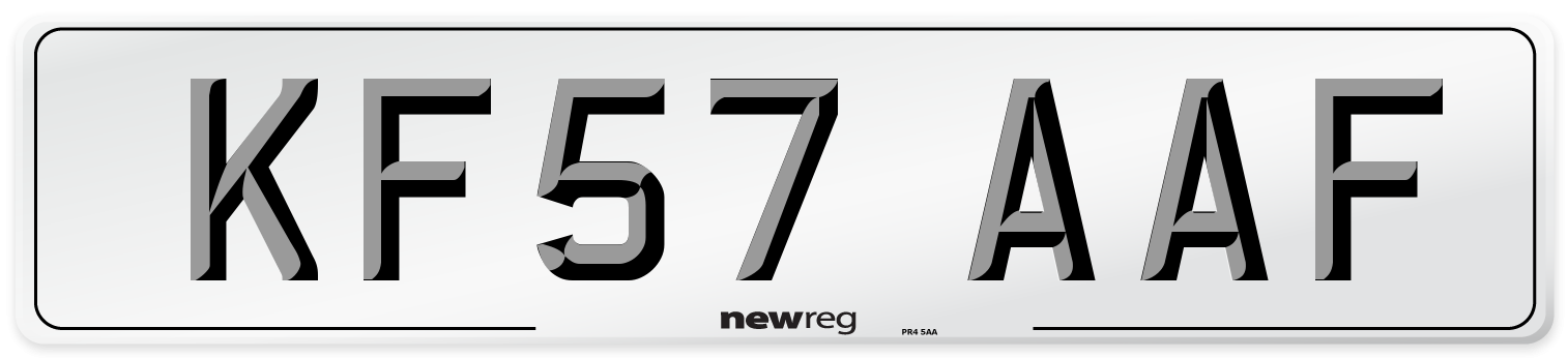 KF57 AAF Number Plate from New Reg